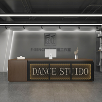 Industrial style retro cashier shop counter simple modern iron corner small company front desk restaurant bar