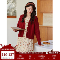 (2 24 new items pre-sold) paid deposit free of charge) Blue-language-knitted sweatshirt hanger with skirt suit spring