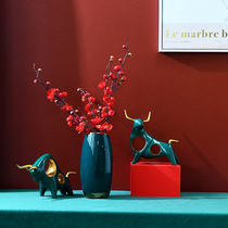 New Year gifts Year of the Ox mascot Creative Living room office home decoration Room decoration Desktop small ornaments