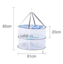 Sunning vegetable artifact drying fish net thickened fly-proof cage multifunctional round household net frame large outdoor air-dried anti-flies