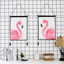 ins Nordic decorative wall living room home porch decorative painting plant hanging cloth decoration room Wall Wall Wall mural