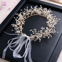 Crystal hair belt Super fairy beaded star bridal headdress fairy beauty wedding hair accessories wedding dress accessories headband