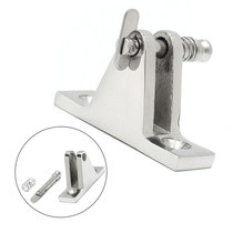 1 Piece Yachting Awning Accessories Gable Seat 90 Degree Stainless Steel Deck Hinge with Quick Release Pin