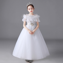 Girls dress Princess dress puffy gauze foreign children host big children flower children wedding high-end piano performance clothing