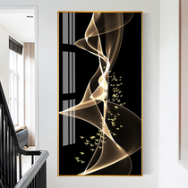 Abstract Bird single vertical Crystal porcelain decoration hanging painting living room porch corridor aisle modern simple Nordic murals