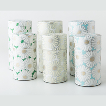 Japan T NISHIKAWA Japanese traditional Mino and paper wind daisy tin-plated iron tea storage jar sealed jar