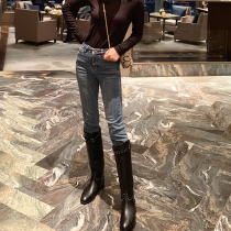 Flat leather riding boots womens boots British wind knee-length knee but knee high boots Net Red Kelly boots autumn