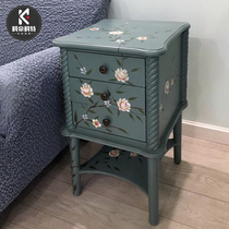  Nightstand Room cabinet Bedroom bed front cabinet Simple storage storage cabinet American solid wood nightstand simple side cabinet