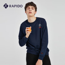 RAPIDO FUBU joint series RAPIDO spring mens sports and leisure pullover round neck sweater