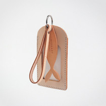 MISKSOLA Handmade Double Sleeve Key Button Real Cow Leather Bag Brushed Access Bus Card Work Certificate Ultra Slim Portable