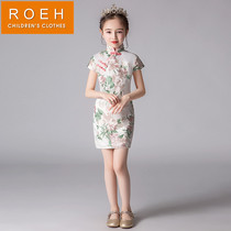 roeh children's cheongsam girls 2022 new chinese style modified tang clothes little girls retro baby spring summer clothes