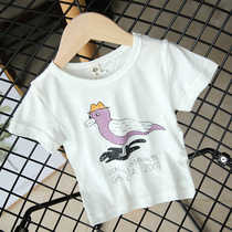 Clearance Children Cotton Short Sleeve T-Shirt Men and Women Baby Half Sleeve Baby Summer Top base shirt 119