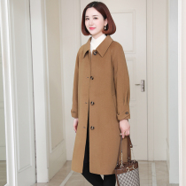 Zqqz double-sided wool coat women's long 2021 autumn new loose 100% wool coat 2110