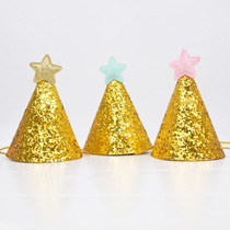 Baby birthday hat mini Korean cute star hat DIY childrens birthday party hat pet cake hat