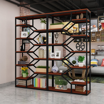 Brief Shelshelf Office Xuanguan Show Shelf Iron Art Partition Screen Restaurant Flower Shelf Decoration Shelf Home Bookshelves