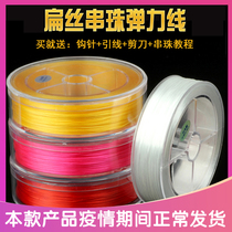 Cijingge wear bracelet elastic line Buddha beads Hand string elastic line Flat band line DIY crystal beaded string