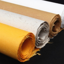 Four Feet Six Feet Clouds Dragon Leather Aperitif Paper Semi-Raw Cooked Hemp Paper Long Fiber Eight-ruler Screen Calligraphy Country of Calligraphy Painting