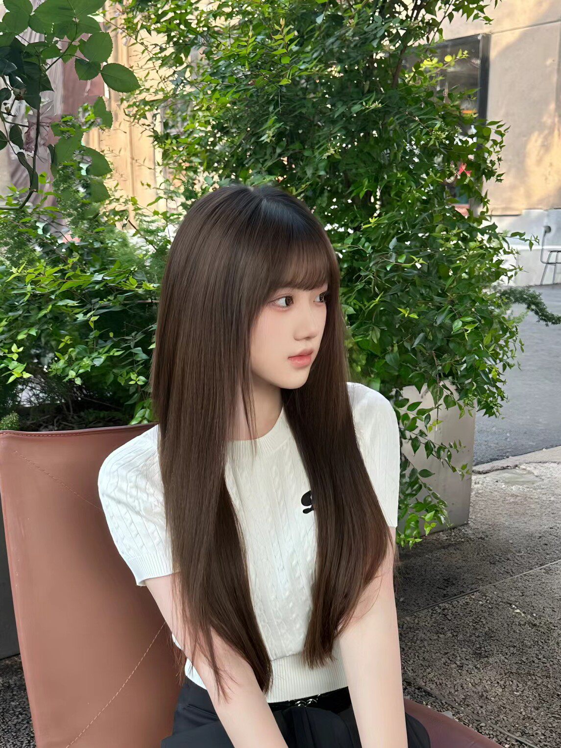 真我黑长直漫画齐刘海假发套 全真发整顶设计 自然隐形无痕贴合 长发飘逸顺滑