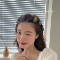 Candy color love hairclip small grab clip female summer Net red 2021 New Japanese cute side hairpin clip headgear