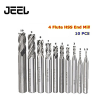 CNC CNC Drill Bit Diameter 1 5mm to 10mm HSS CNC Cutter Shank Blade Bits 10 Pieces Set