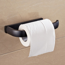 All-copper new Paili hotel bathroom bathroom roll paper rack European-style black ancient washstand toilet paper rack