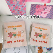South Korea ins Wind three bear loose leaf transparent photo album 3 inch 4 inch Polarid card storage This Star Girl