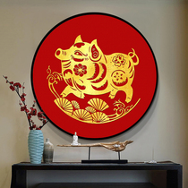 5d Diamond painting zodiac pig year small full diamond embroidery porch tile cross stitch 2019 new living room Chinese style