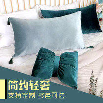 Nordic ins Wind pillow bedside cushion soft bag custom pillow bed large backrest velvet pillow case without core