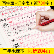 A two-grade synchronous language copybook Pep book portion series version words stroke stroke practice copybook primary control pen training children write copybook daily practice hard-pen calligraphy regular script calligraphy this year 2