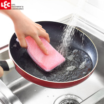  Japan LEC Ligu kitchen rag dish washing sponge wipe cleaning decontamination brush Magic wipe double-sided cleaning cloth