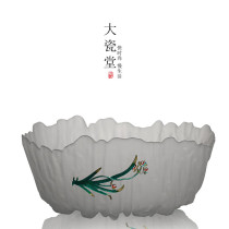 Big porcelain hall cloisonne inlaid tin glass tea wash kung fu tea set accessories large Cup wash wash