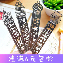 Hollow out exquisite metal bookmarks personality with scale ruler creative stationery simple exquisite cute bookmarks