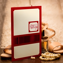 Mega Size Red Luxury Greeting Cards Birthday a4 Senior Will Teacher Graduation Class Collective Signature Custom Style Knot