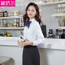 White shirt female Korean fashion temperament professional wear 2020 new dress Insurance 4s shop sales overcoat