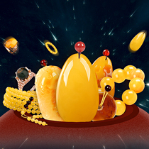 Tianguang Hui amber beeswax pendant live beeswax hand string Mens and womens jewelry Wen play