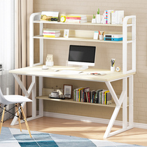 Computer desk integrated table Double K-leg improvised desktop table with shelf rental housing Bedroom main sown live table