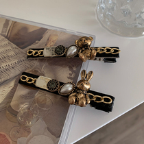 South Korea Retro Port Wind Rabbit Hair Clip Netting Red Brief About 100 Hitch Hairpin Liu Sea Clip Duckbill Clip Side Gripping Head Decorated Female