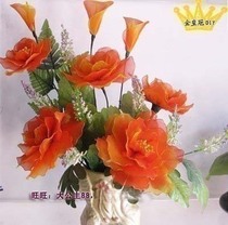 Peony Horseshoe Lotus Material Kit Silkscreen Flower Material Package Silk Stockings Material Bag Handmade DIY Cover