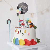 Spot cake decorated dog birthday hat balloon gift sign digital leaf silicone die dessert party