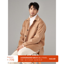 LEZORA customized 90S full wool profile shirt collar double-sided nimao jacket jacket man