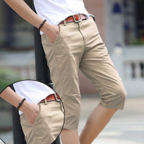 Men shorts 7 points Summer Korean version trendy 50% mid pants casual Western pants horse pants with seven of pants Male Pants