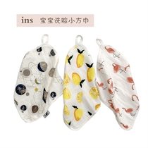 ins Baby saliva towel Gauze handkerchief towel Bamboo fiber face towel Baby bath towel Newborn feeding square towel