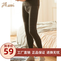 Top Croak Autumn Winter Mens Single Pants Double Layer Knee Pads High Elastic Mid-Waist Warm Trousers Home Pants Warm Top Melon Melon