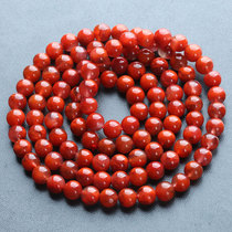 79 39 grams (fine flame pattern) round South red agate bracelet necklace multi-circle beads