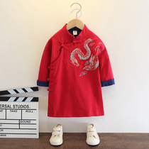 Hanfu boys autumn Super fairy baby dress Tang suit Chinese style robe Chinese style gown Chinese style gown Chinese costume ancient costume children autumn dress