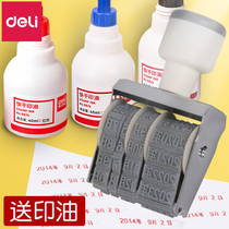 Del date seal large adjustable year month day production date time stamp date financial Seal date student use printing manual digital seal financial office supplies