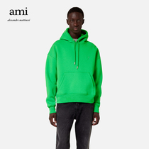 The AMI mens unisex 22 new Fall Winter love cotton-blend embroidered casual loose hooded heavy sweatshirt