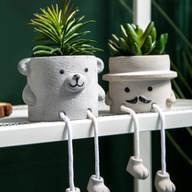 Nordic Ins Creative Multimeat Hanging Feet Doll Decoration Simulation Plant Green Planting Wall Simulation Flowers Small Potted Plant Pendulum