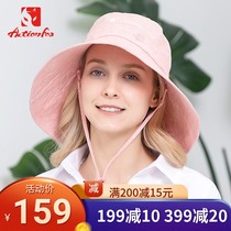 19 New Happy Fox 630-5092 spring and summer cotton linen conventional basin hat sunshade outdoor leisure sun protection big Eaves hat