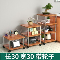 Custom small shelving can move with wheel shelf wood frame multilayer floor shelf storage rack narrow shelf multipurpose stand
